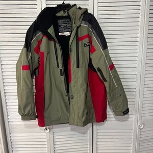 Spyder Jacket - Olive and Red